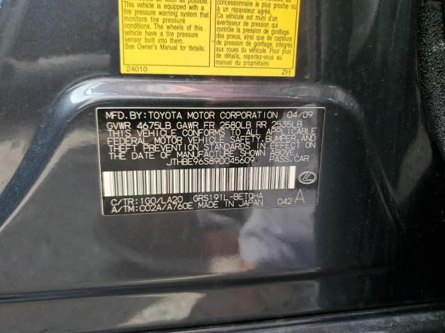 Photo 10 from auction – 2009 LEXUS GS 350 with VIN JTHBE96S890045609