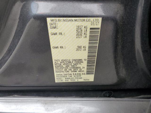 Photo 10 from auction – 2017 NISSAN ALTIMA 2.5 with VIN 1N4AL3AP2HN344636
