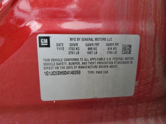 Photo 10 from auction – 2013 CHEVROLET SONIC LT with VIN 1G1JC5SH8D4148268