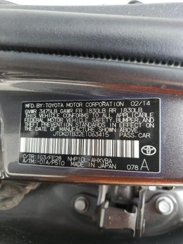 Photo 10 from auction – 2014 TOYOTA PRIUS C with VIN JTDKDTB32E1063415