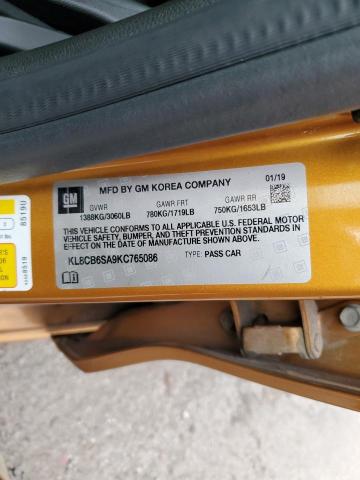 Photo 10 from auction – 2019 CHEVROLET SPARK LS with VIN KL8CB6SA9KC765086