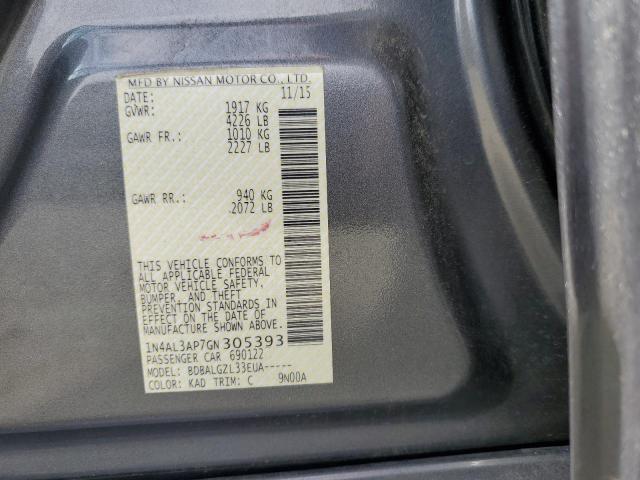 Photo 10 from auction – 2016 NISSAN ALTIMA 2.5 with VIN 1N4AL3AP7GN305393