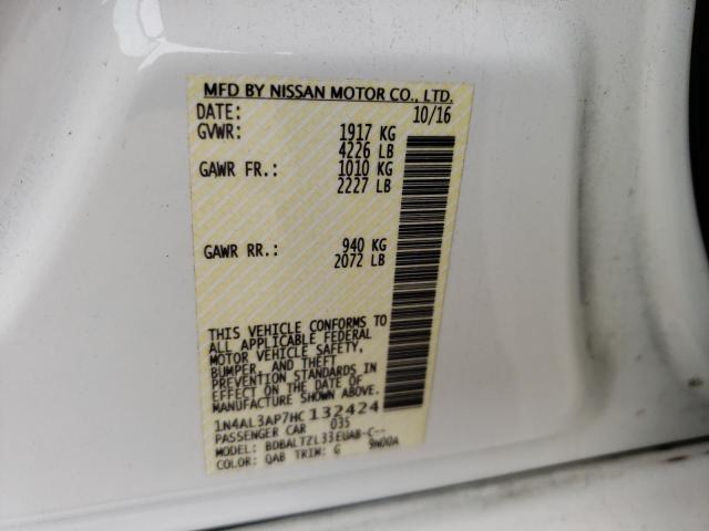Photo 10 from auction – 2017 NISSAN ALTIMA 2.5 with VIN 1N4AL3AP7HC132424