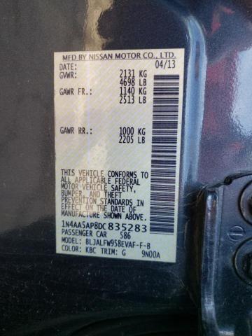Photo 10 from auction – 2013 NISSAN MAXIMA S with VIN 1N4AA5AP8DC835283