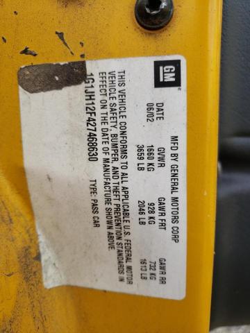 Photo 10 from auction – 2002 CHEVROLET CAVALIER L with VIN 1G1JH12F427468630