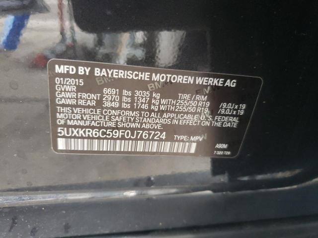 Photo 10 from auction – 2015 BMW X5 XDRIVE5 with VIN 5UXKR6C59F0J76724