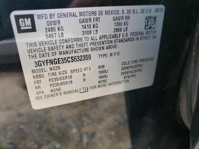 Foto 10 de la subasta – 2012 CADILLAC SRX con VIN 3GYFNGE35CS632359