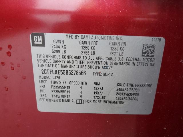 Photo 10 from auction – 2011 GMC TERRAIN SL with VIN 2CTFLXE55B6278566