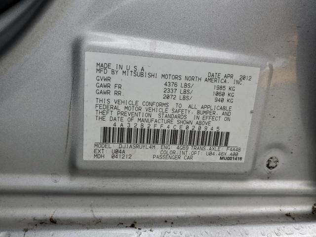 Photo 10 from auction – 2012 MITSUBISHI GALANT FE with VIN 4A32B2FF4CE020945