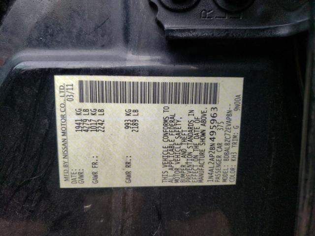 Photo 10 from auction – 2011 NISSAN ALTIMA BAS with VIN 1N4AL2AP2BN495963