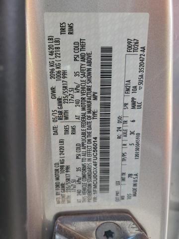 Photo 10 from auction – 2015 FORD ESCAPE SE with VIN 1FMCU0GX4FUC56014