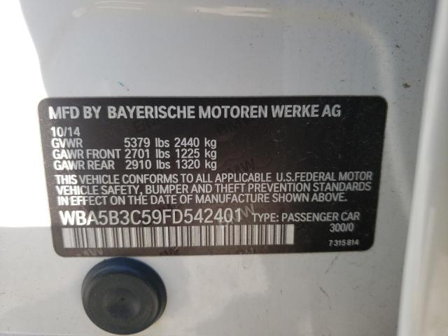 Photo 10 from auction – 2015 BMW 535 XI with VIN WBA5B3C59FD542401