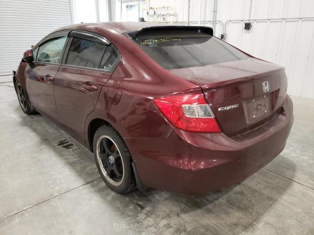 Photo 3 from auction – 2012 HONDA CIVIC LX with VIN 19XFB2F55CE099333