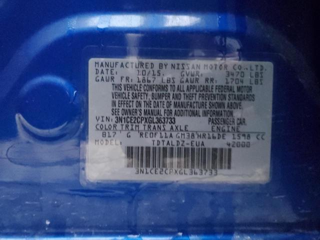 Photo 10 from auction – 2016 NISSAN VERSA NOTE with VIN 3N1CE2CPXGL363733