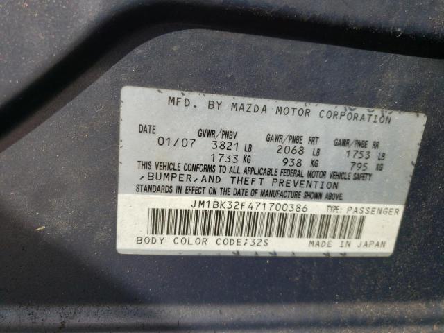 Photo 10 from auction – 2007 MAZDA 3 I with VIN JM1BK32F471700386