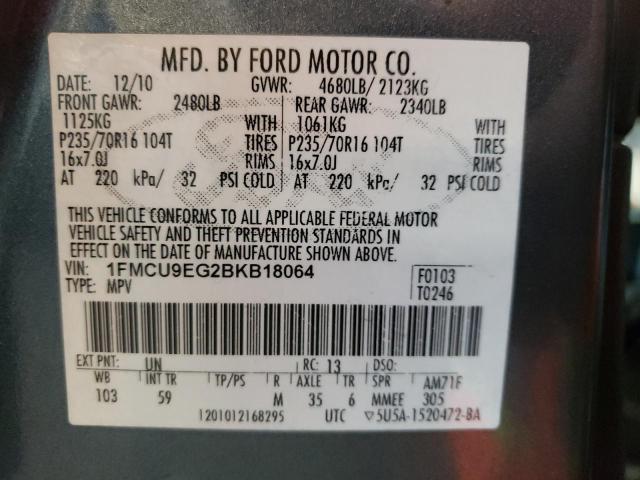 Photo 10 from auction – 2011 FORD ESCAPE LIM with VIN 1FMCU9EG2BKB18064
