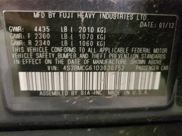 Photo 10 from auction – 2013 SUBARU LEGACY 2.5 with VIN 4S3BMCG61D3030752