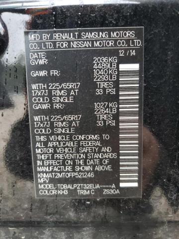 Photo 10 from auction – 2015 NISSAN ROGUE S with VIN KNMAT2MT0FP521246