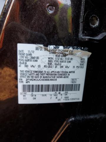 Photo 10 from auction – 2013 FORD EDGE SEL with VIN 2FMDK3JC0DBB36635