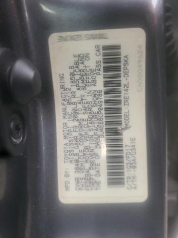 Photo 10 from auction – 2012 TOYOTA COROLLA BA with VIN 5YFBU4EE6CP049786