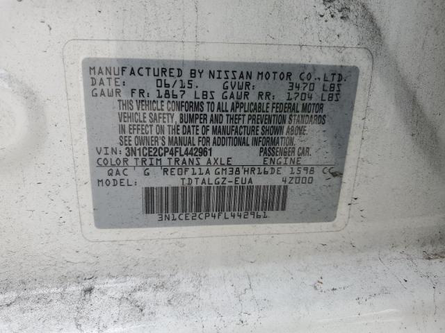 Photo 10 from auction – 2015 NISSAN VERSA NOTE with VIN 3N1CE2CP4FL442961