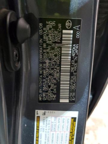 Photo 10 from auction – 2009 TOYOTA COROLLA BA with VIN JTDBL40E199032225
