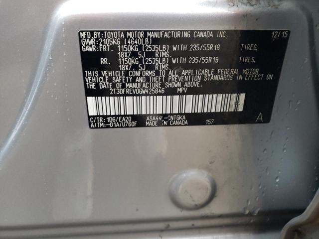 Photo 10 from auction – 2016 TOYOTA RAV4 LIMIT with VIN 2T3DFREV0GW425846