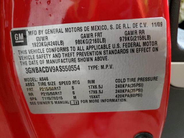 Photo 10 from auction – 2010 CHEVROLET HHR LT with VIN 3GNBACDV9AS550554
