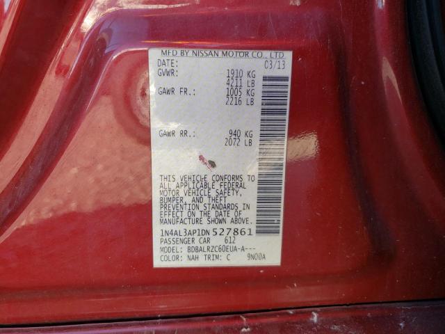 Photo 10 from auction – 2013 NISSAN ALTIMA 2.5 with VIN 1N4AL3AP1DN527861