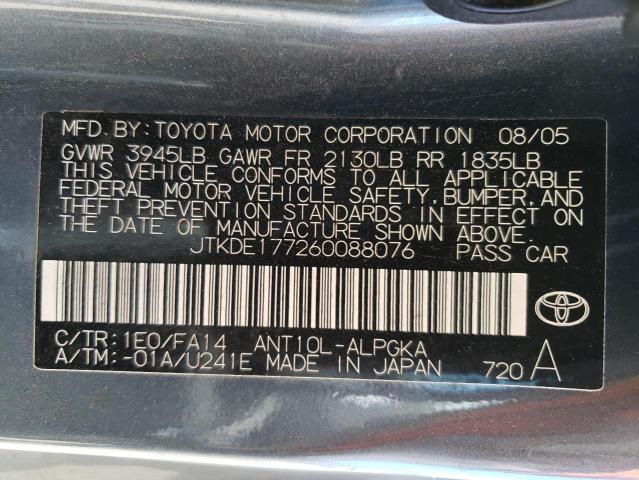 Photo 10 from auction – 2006 TOYOTA SCION TC with VIN JTKDE177260088076