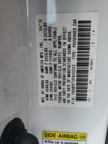 Photo 10 from auction – 2015 ACURA TLX ADVANC with VIN 19UUB2F73FA022025