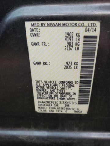 Photo 10 from auction – 2014 NISSAN LEAF S with VIN 1N4AZ0CP2EC339535