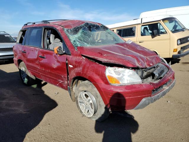 HONDA PILOT EX 2003 with VIN 2HKYF184X3H599592 - Photo from auction