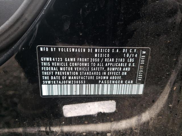 Photo 10 from auction – 2015 VOLKSWAGEN JETTA BASE with VIN 3VW1K7AJ0FM236553