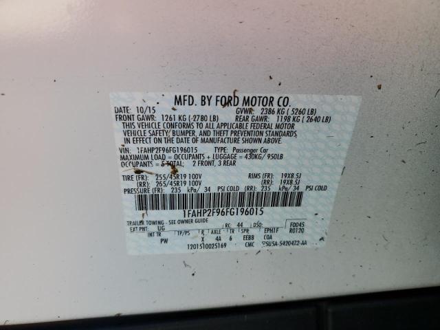Photo 10 from auction – 2015 FORD TAURUS LIM with VIN 1FAHP2F96FG196015