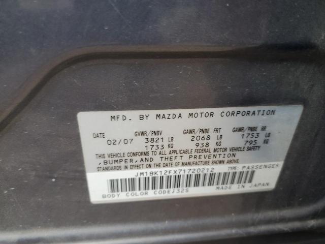 صورة رقم 10 من المزاد - 2007 MAZDA 3 I مع VIN JM1BK12FX71720212