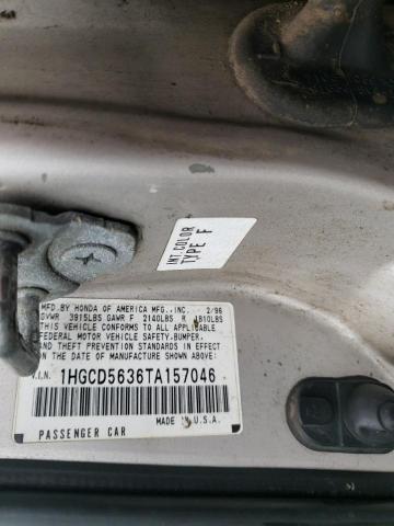 Photo 10 from auction – 1996 HONDA ACCORD with VIN 1HGCD5636TA157046