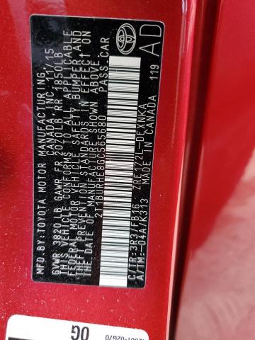 Photo 10 from auction – 2016 TOYOTA COROLLA L with VIN 2T1BURHE8GC565680