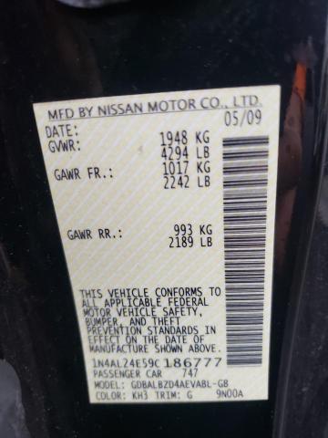 Photo 10 from auction – 2009 NISSAN ALTIMA 2.5 with VIN 1N4AL24E59C186777