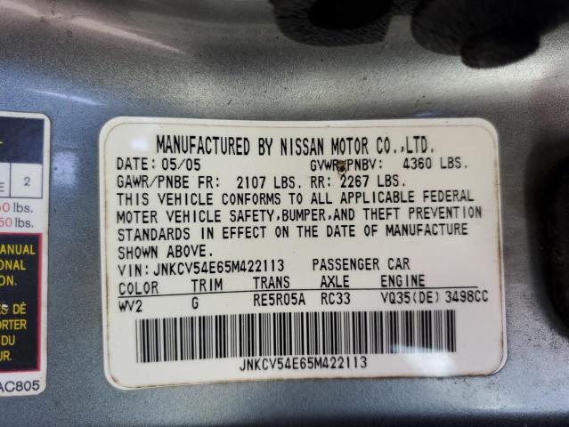 Photo 10 from auction – 2005 INFINITI G35 with VIN JNKCV54E65M422113