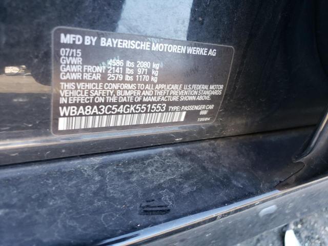 Photo 10 from auction – 2016 BMW 320 XI with VIN WBA8A3C54GK551553