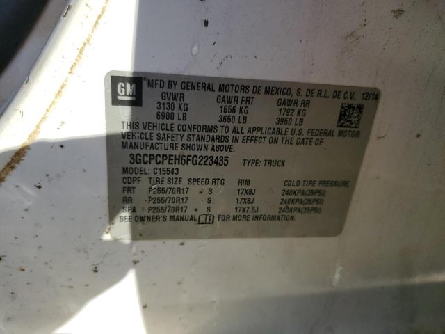 Photo 10 from auction – 2015 CHEVROLET SILVERADO with VIN 3GCPCPEH6FG223435