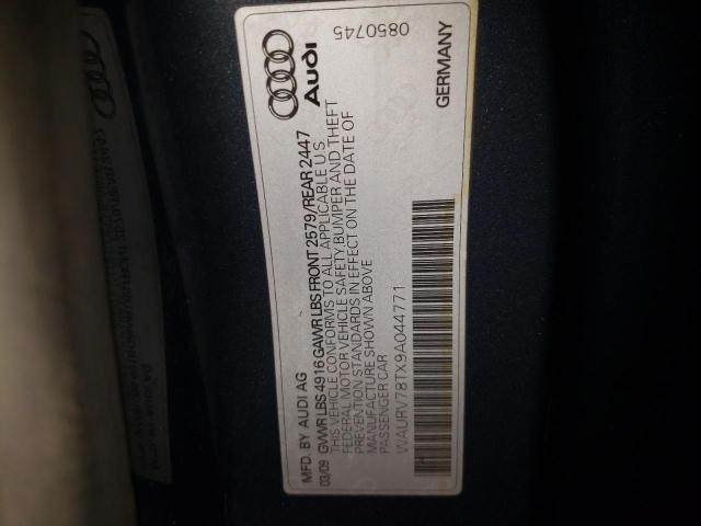 Photo 10 from auction – 2009 AUDI S5 QUATTRO with VIN WAURV78TX9A044771