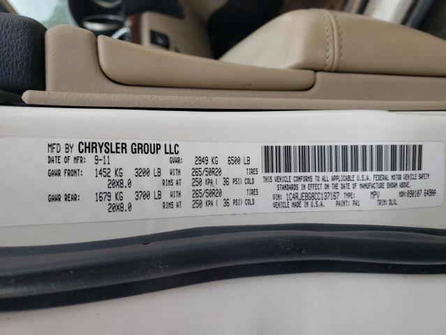 Photo 10 from auction – 2012 JEEP GRAND CHER with VIN 1C4RJEBG8CC137167