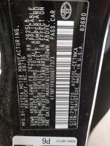Photo 10 from auction – 2017 TOYOTA CAMRY LE with VIN 4T1BF1FK5HU677373