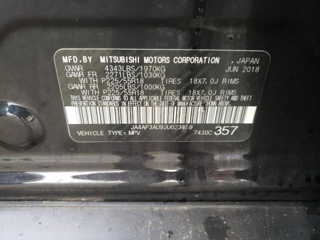 Photo 10 from auction – 2018 MITSUBISHI OUTLANDER with VIN JA4AP3AU9JU023459