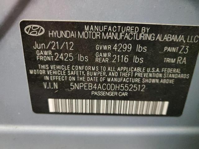 Photo 10 from auction – 2013 HYUNDAI SONATA GLS with VIN 5NPEB4AC0DH552512
