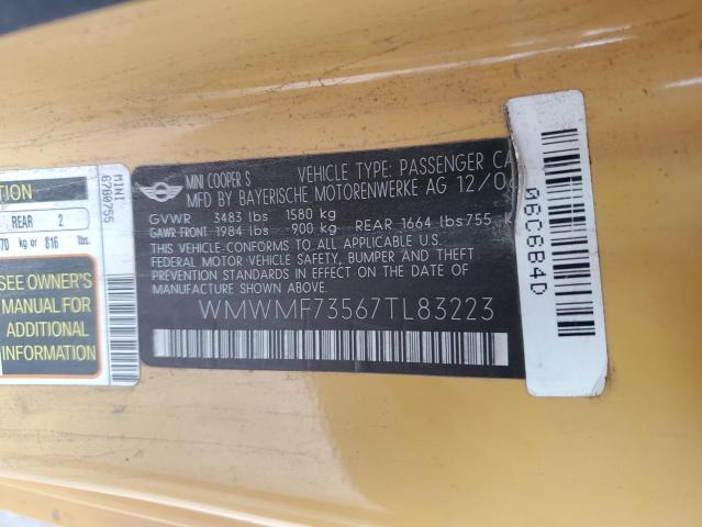 Photo 10 from auction – 2007 MINI COOPER S with VIN WMWMF73567TL83223