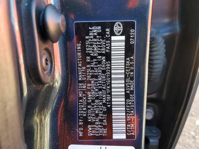 Photo 10 from auction – 2016 TOYOTA CAMRY LE with VIN 4T1BF1FK1GU192985