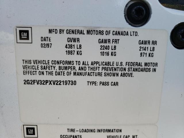 Photo 10 from auction – 1997 PONTIAC FIREBIRD F with VIN 2G2FV32PXV2219730